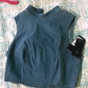 Denim Guess crop top
